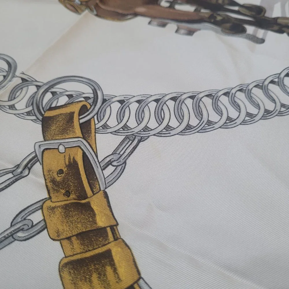 Hermes Scarf Multi Color Silk Satin Multi Color Silk Satin - Picture 8 of 15